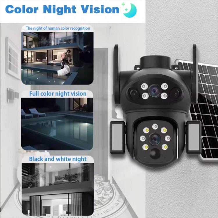 X7 2MP Multi-lens Panoramic Solar Surveillance PTZ Dome Camera, X7 Southeast Asia 4G