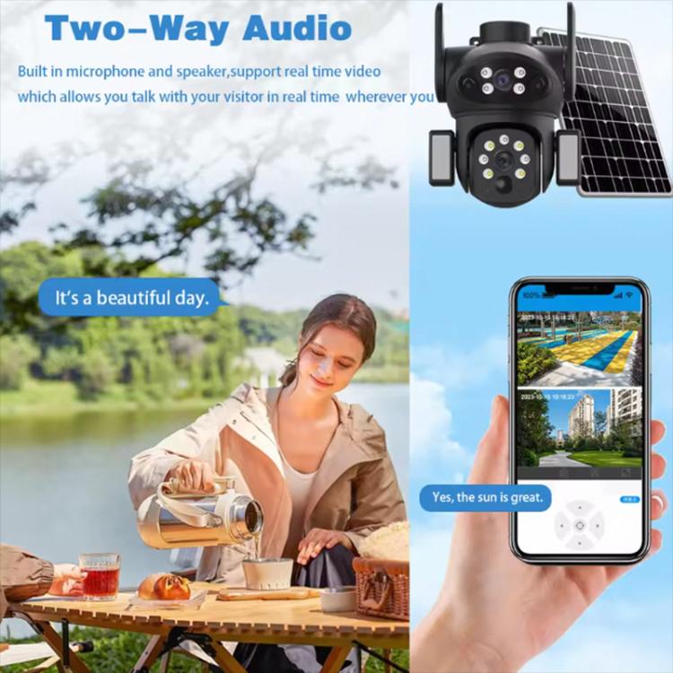 X7 2MP Multi-lens Panoramic Solar Surveillance PTZ Dome Camera, X7 Southeast Asia 4G