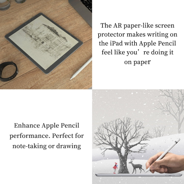 0.19mm AG Paper-like Screen Protector, For iPad 9.7 2018 & 2017, For iPad Air (2019) & Pro 10.5 inch