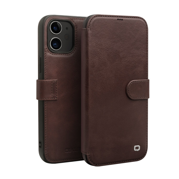 QIALINO Business Magnetic Horizontal Flip Leather Case with Card Slots & Wallet, For iPhone 12 mini, For iPhone 12 / 12 Pro, For iPhone 12 Pro Max