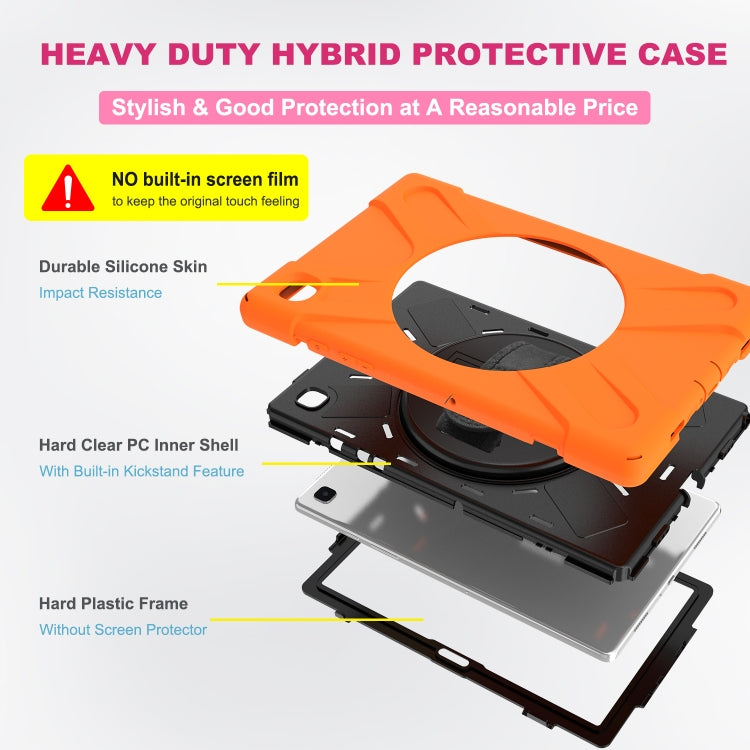 360 Degree Rotation PC + Silicone Protective Case with Holder & Hand-strap, For Samsung Galaxy Tab A7 (2020) T500/T505, For iPad Air 2022 / 2020 10.9