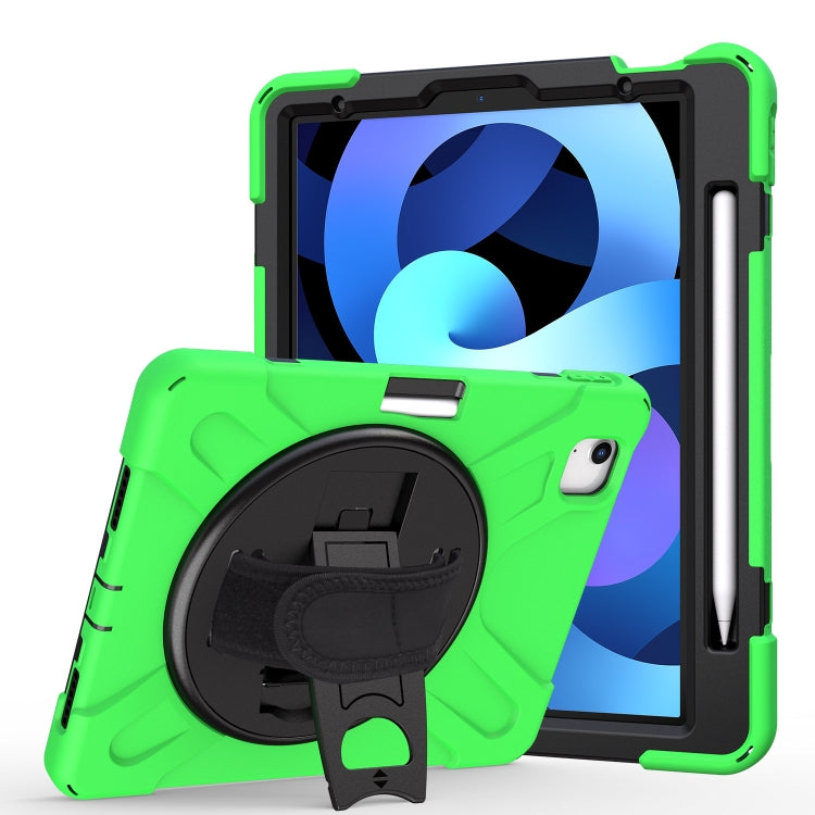 360 Degree Rotation PC + Silicone Protective Case with Holder & Hand-strap, For Samsung Galaxy Tab A7 (2020) T500/T505, For iPad Air 2022 / 2020 10.9