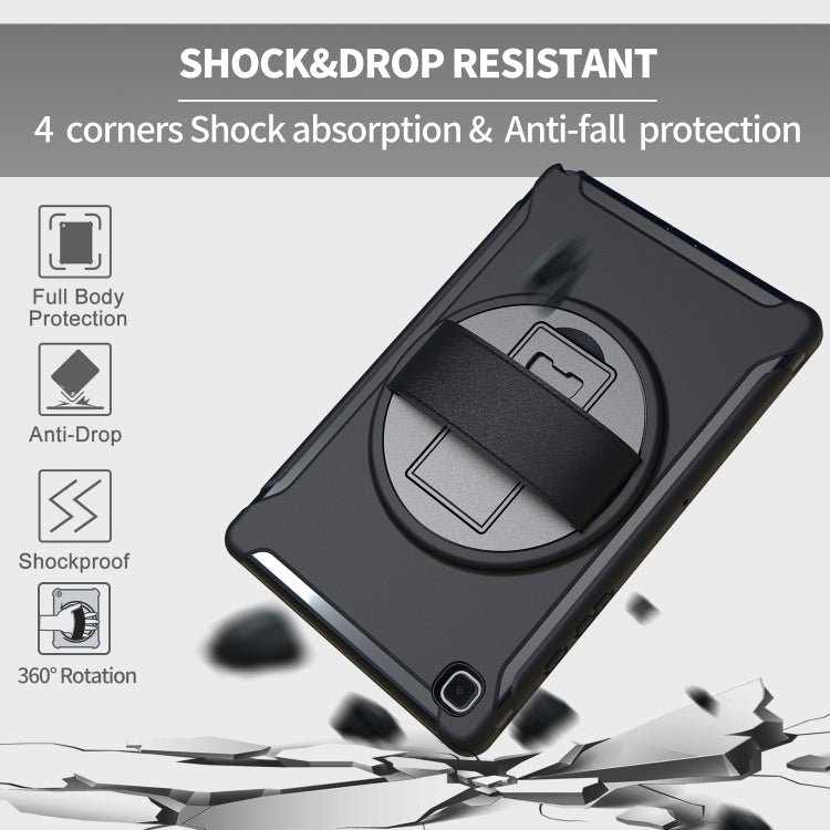 360 Degree Rotation PC + TPU Protective Case with Holder & Hand-strap & Pen Slot, For Samsung Galaxy Tab A7 (2020) T500/T505, For iPad Air 2022 / 2020 10.9, For iPad Air 2022 / 2020