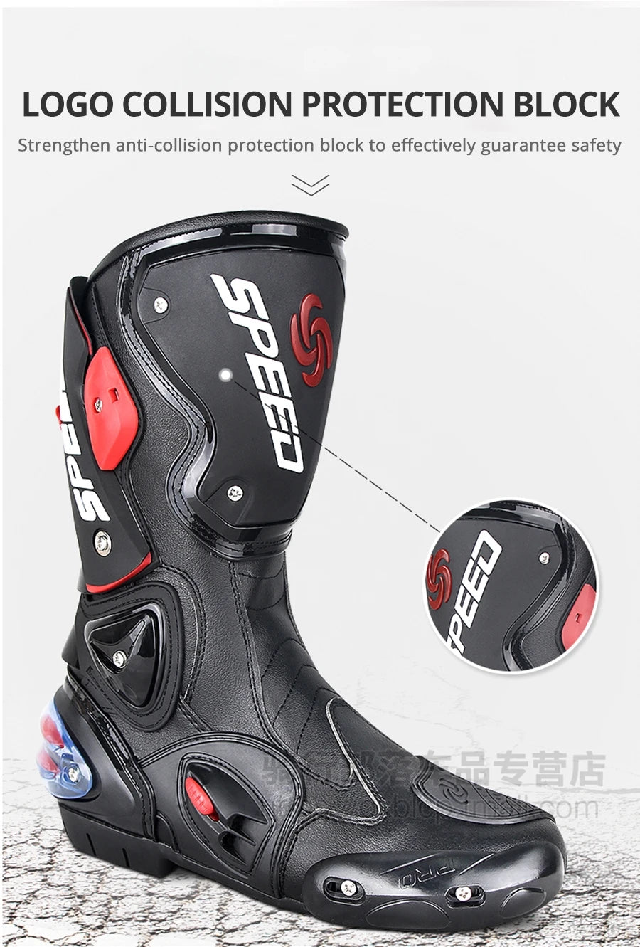 Motorcycle Boots Men Women Riding Mid-Calf Ankle Protective Shoes Moto Motorbike Equipment Racing Long Boot B1001