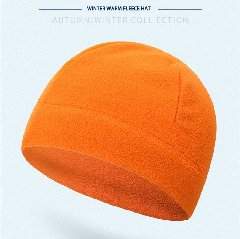 Windproof Women Men Polar Fleece Warm Beanie Hat Cap Male Lady Autumn Winter Soft Comfortable Ski Cycling Cap Hat For Women Men
