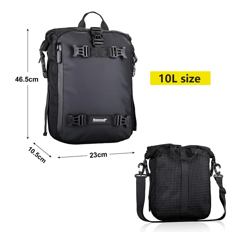 Motorbike Motorcycle Luggage Pack Multi-Function Waterproof Motocross Rear Seat Bag 10L 20L 30L Outdoor Riding Backpack