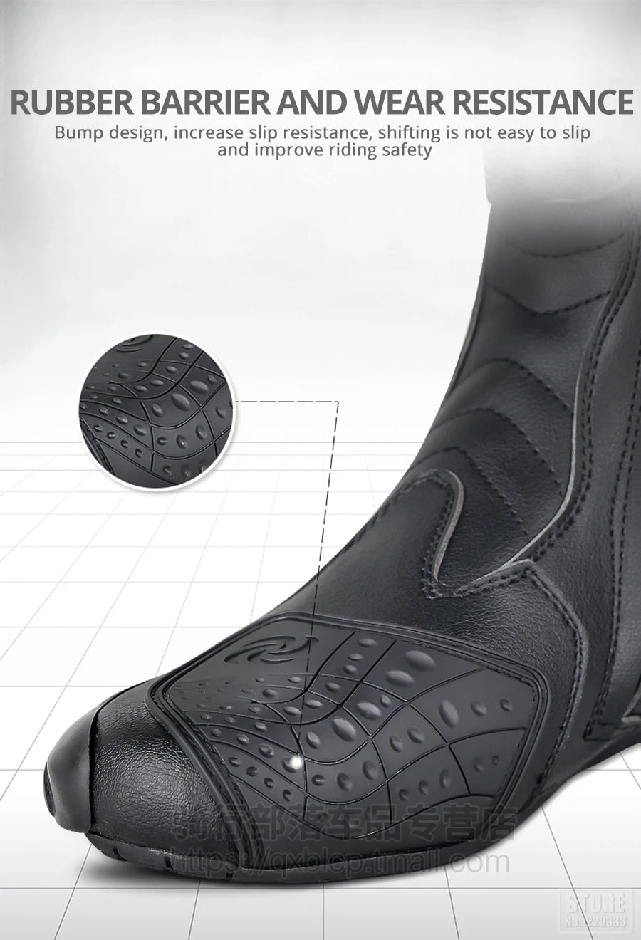 Motorcycle Boots Men Women Riding Mid-Calf Ankle Protective Shoes Moto Motorbike Equipment Racing Long Boot B1001