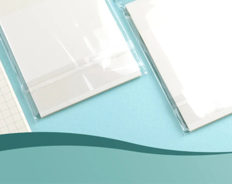 MOHAMM 50/100 Sheets Transparent Waterproof Posted It Sticky Note Pads Notepads Posits for School Stationery Office Supplies