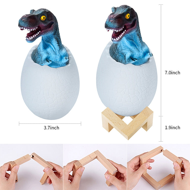 Tyrannosaurus Shape Creative Touch 3D Decorative Night Light, 3-color Patting Version, Tyrannosaurus