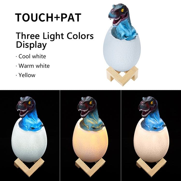 Tyrannosaurus Shape Creative Touch 3D Decorative Night Light, 3-color Patting Version, Tyrannosaurus
