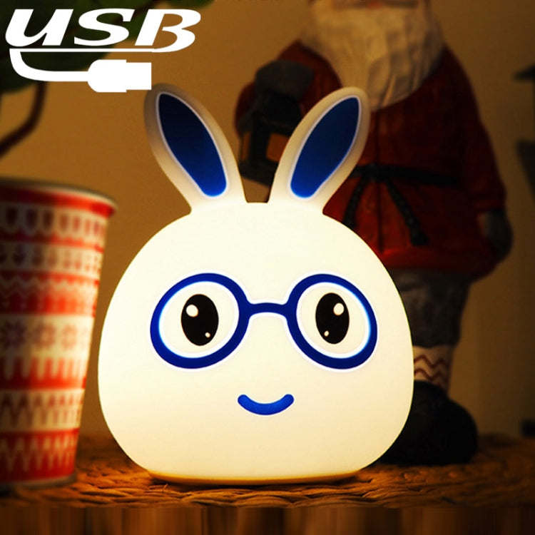Creative USB Charging LED Decoration Lamp Novelty Gift , Smile Pink Rabbit/USB Charging, Smile Blue Rabbit/USB Charging, Happy Pink Rabbit/USB Charging, Happy Blue Rabbit/USB Charging