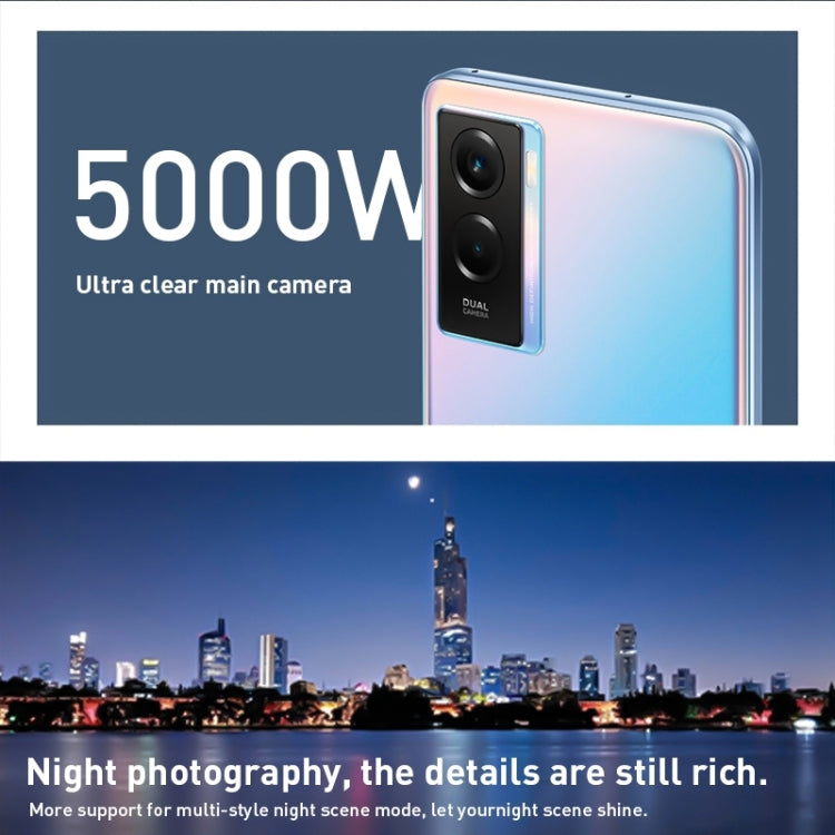 Dual Back Cameras, Side Fingerprint Identification, 6000mAh Battery, 6.58 inch Android 11.0 OriginOS 1.0 Dimensity 700 Octa Core up to 2.2GHz, OTG, Network: 5G, 6GB+128GB