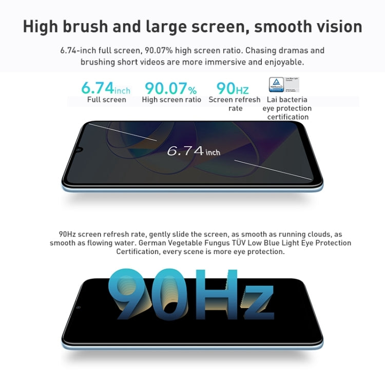 Dual Back Cameras, Side Fingerprint Identification, 6000mAh Battery, 6.74 inch Magic UI 6.1 (Android 12) MediaTek Dimensity 700 Octa Core up to 2.2GHz, Network: 5G, Not Support Google Play, 8GB+256GB