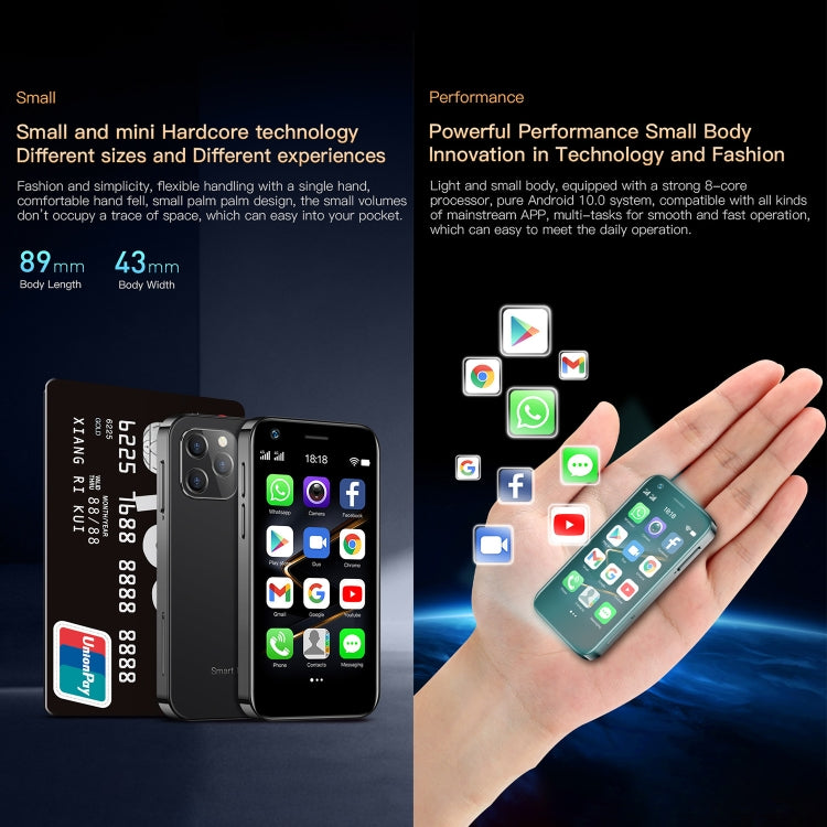 SOYES XS12 Pro, 4GB+32GB, 3.0 inch Android 10.0 MTK6750 Octa Core, Bluetooth, WiFi, FM, OTG, Network: 4G, Dual SIM, Support Google Play, 4GB+32GB
