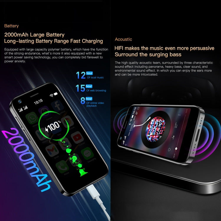 SOYES XS12 Pro, 4GB+32GB, 3.0 inch Android 10.0 MTK6750 Octa Core, Bluetooth, WiFi, FM, OTG, Network: 4G, Dual SIM, Support Google Play, 4GB+32GB