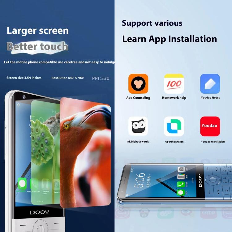 DOOV R17 Pro / Z17 Keypad Phone, 4GB+64GB, 3.5 inch Android 12 Mediatek MT6761 Quad Core, Network: 4G, Support Google Store