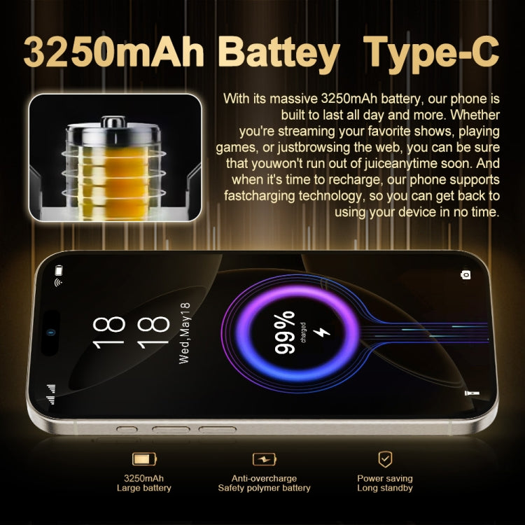 i16 Pro Max / Q5, 2GB+16GB, 6.5 inch Screen, Face Identification, Android 8.1 MTK6580P Quad Core, Network: 3G, Dual SIM, US Plug, i16 Pro Max / Q5, US Plug