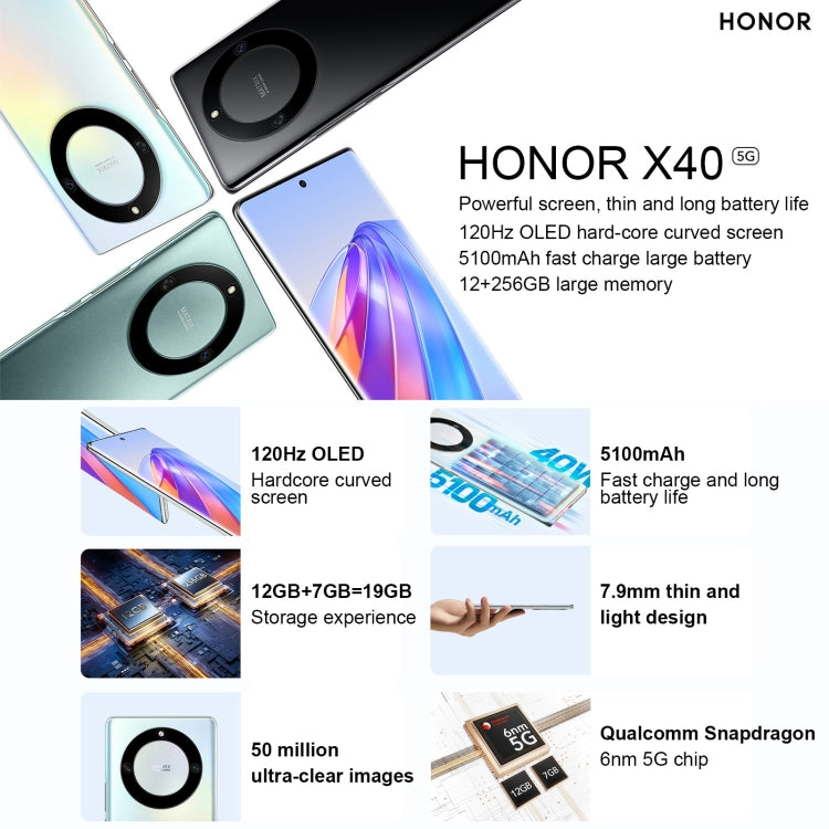 Dual Back Cameras, Screen Fingerprint Identification, 5100mAh Battery, 6.67 inch Magic UI 6.1 / Android 12 Snapdragon 695 Octa Core up to 2.2GHz, Network: 5G, OTG, Not Support Google Play, 12GB+256GB