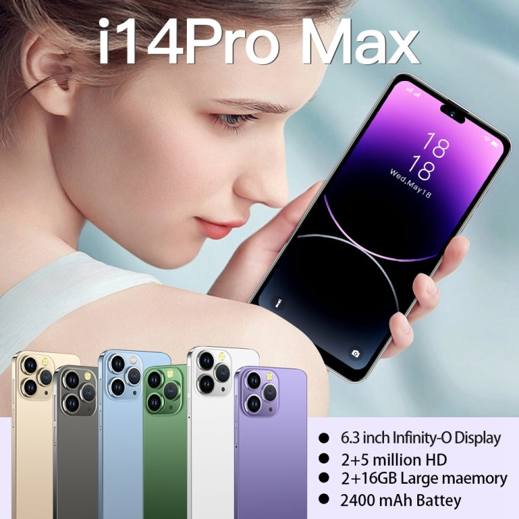 Face Identification, Android 6.0 Spreadtrum 7731G Quad Core, Network: 3G, Dual SIM, with 64GB TF Card, i14 Pro Max N85+ 2GB+16GB
