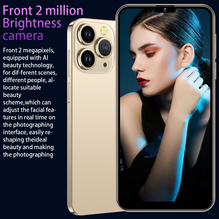Face Identification, Android 6.0 Spreadtrum 7731G Quad Core, Network: 3G, Dual SIM, with 64GB TF Card, i14 Pro Max N85+ 2GB+16GB