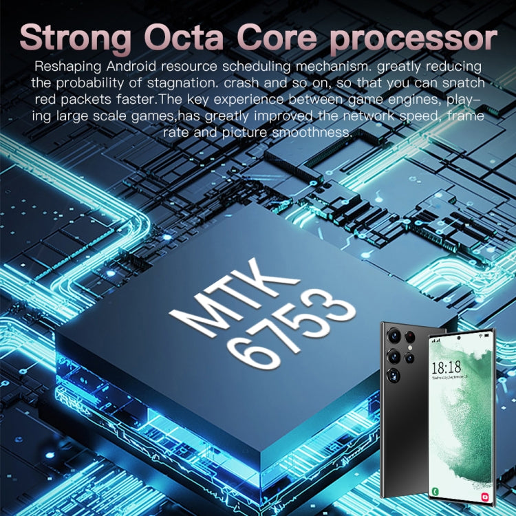 Face Identification, Android 8.1 MTK6753 Octa Core, Network: 4G, S22Ultra 5G D12332, 2GB+16GB