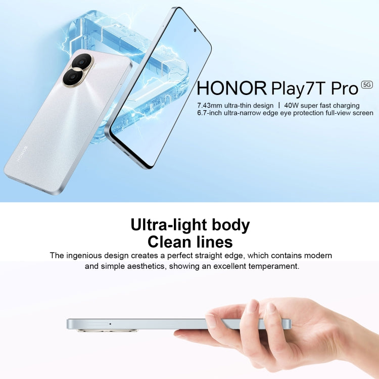 Dual Back Cameras, Side Fingerprint Identification, 4000mAh Battery, 6.7inch Magic UI 6.1 / Android 12 Dimensity 6020 Octa Core, Network: 5G, OTG, Not Support Google Play, 8GB+256GB