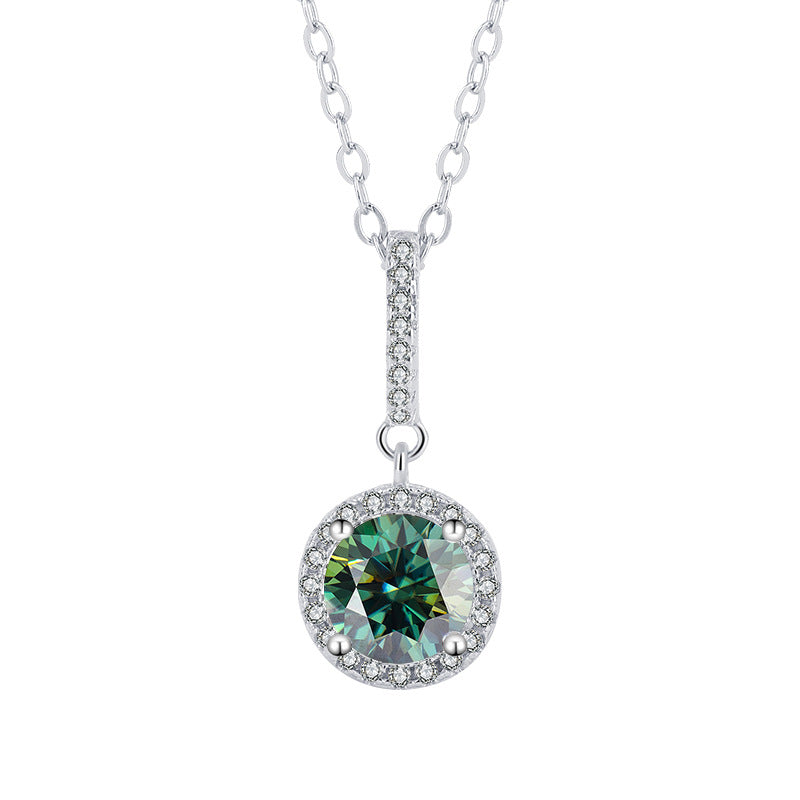 S925 Sterling Silver White Gold Plated Round Bag Snowflake Silver Pendant