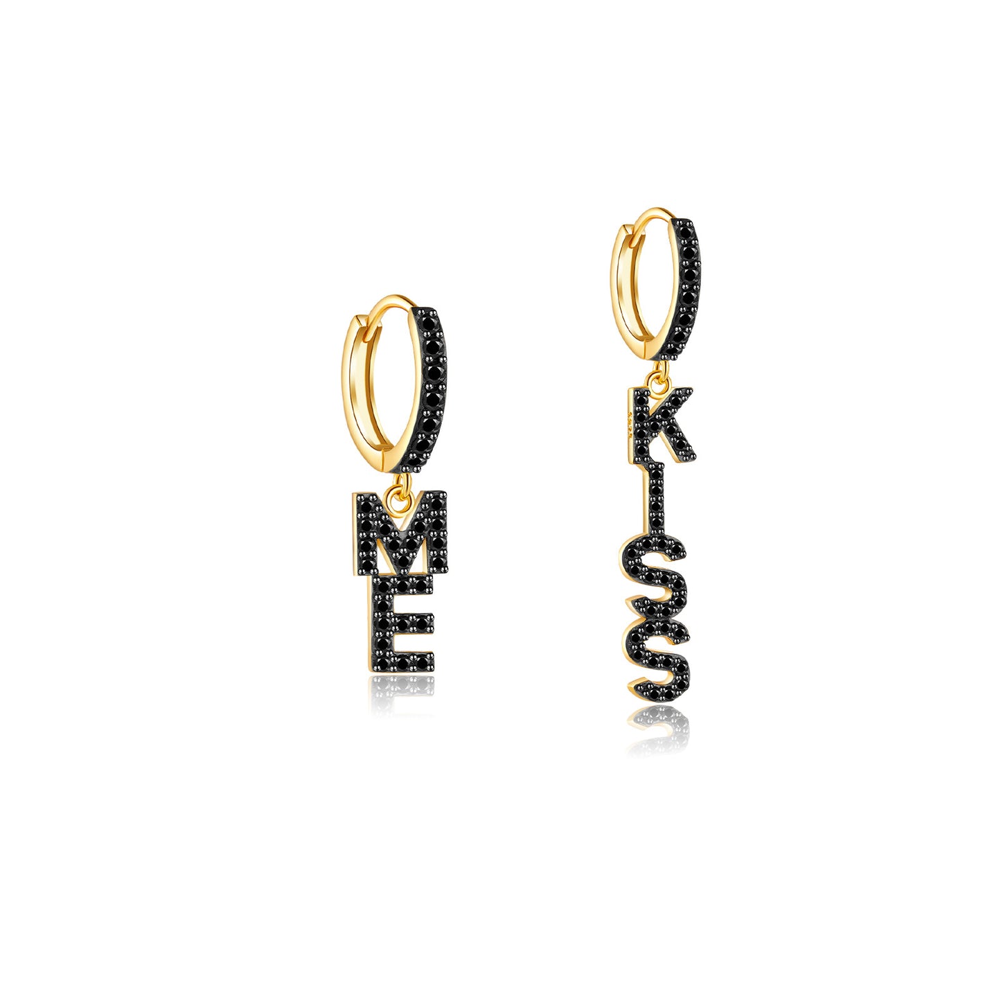 S925 Sterling Silver English Letters Ear Ring