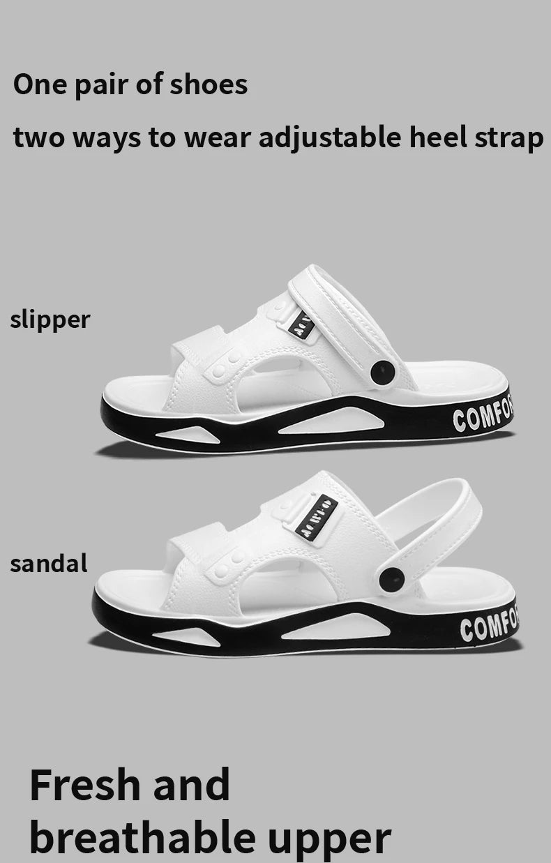Men's Slippers Summer New Sandals EVA Light Adult Thick-soled Beach Shoes Non-slip Open-toe Sandals for Outdoor