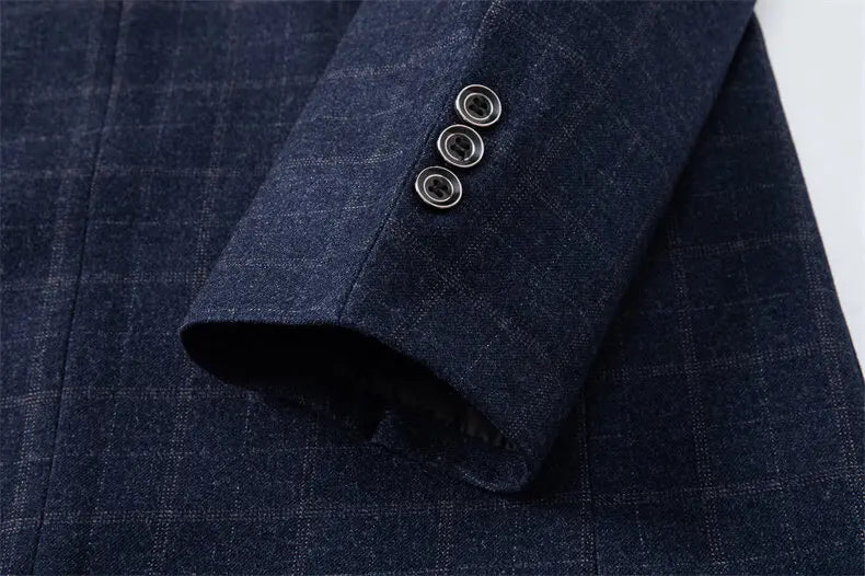 Men's Business Suit 2025 Fashionable Handsome Loose Fit Middle-Aged Father's Coat Casual Elegant Style for Mature Gentlemen