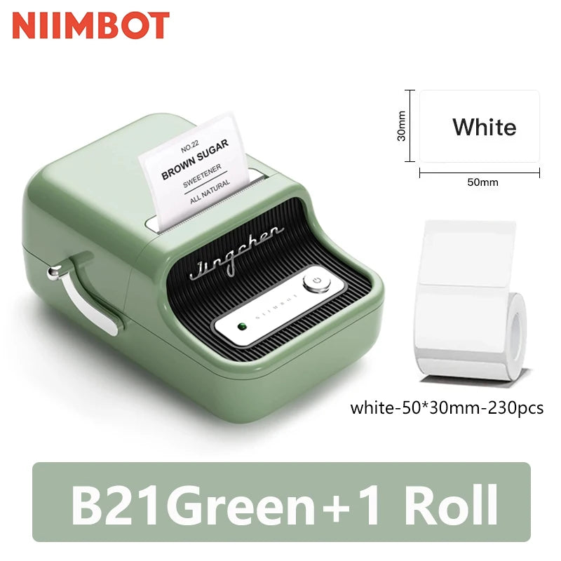 Niimbot B21 Mini Portable Thermal Label Printer Mini Adhesive Sticker Printers for Home Office For Mobile Phone NEW
