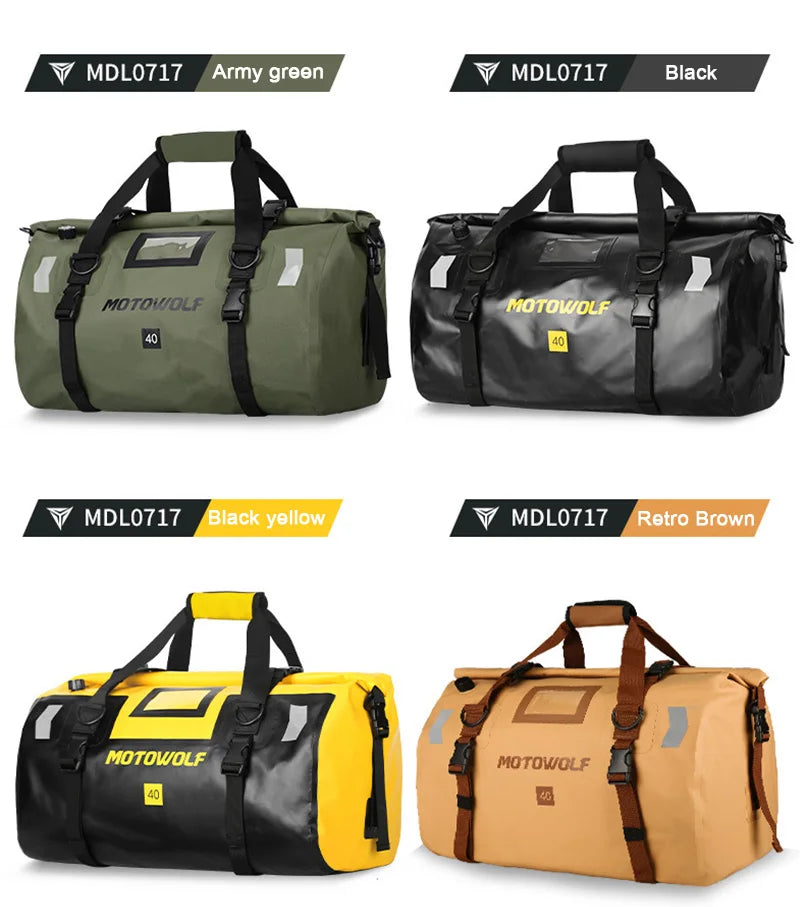 Waterproof Motorcycle Bag For K-TM 1290 BMW Yamaha 40/66L Large Capacity Outing Storage Package Moto Luggage Tailpack