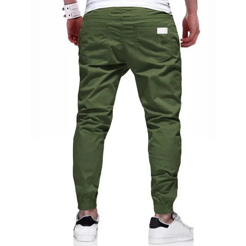 New Cargo Pants Men's Loose Straight sports Clothing Solid color sweatpants Large size Joggers Woven pants Casual Male Trousers