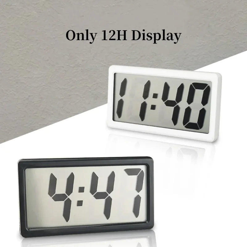 1pc Mini Battery Powered Digital Desk Clock Time Date 12-hour Display Table Clock Wall-mounted LCD Clock With 4Pcs AG10 Battery