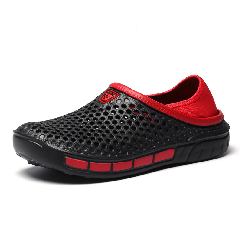 Summer Beach Men Sandals Breathable Men Casual Shoe Hole Shoes Light Clogs Home Garden Outdoor Male Flat Slippers Big Size 39-49