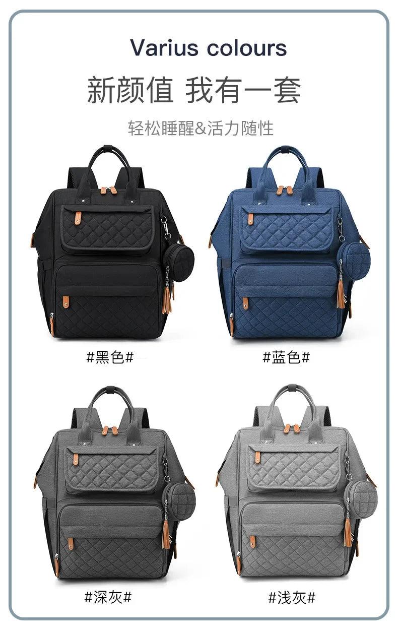 Milk Bottle Diaper Multi Compartment Maternal Christmas Large Capacity Mommy Bag Multi Functional Portable Mom Storage Backpack