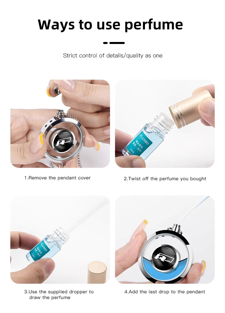 Car Accessories Perfume Pendant Air Freshener Hanging Diffuser For VW RLine Polo Beetle Jetta Tiguan GTI Golf Passat Scirocco T5