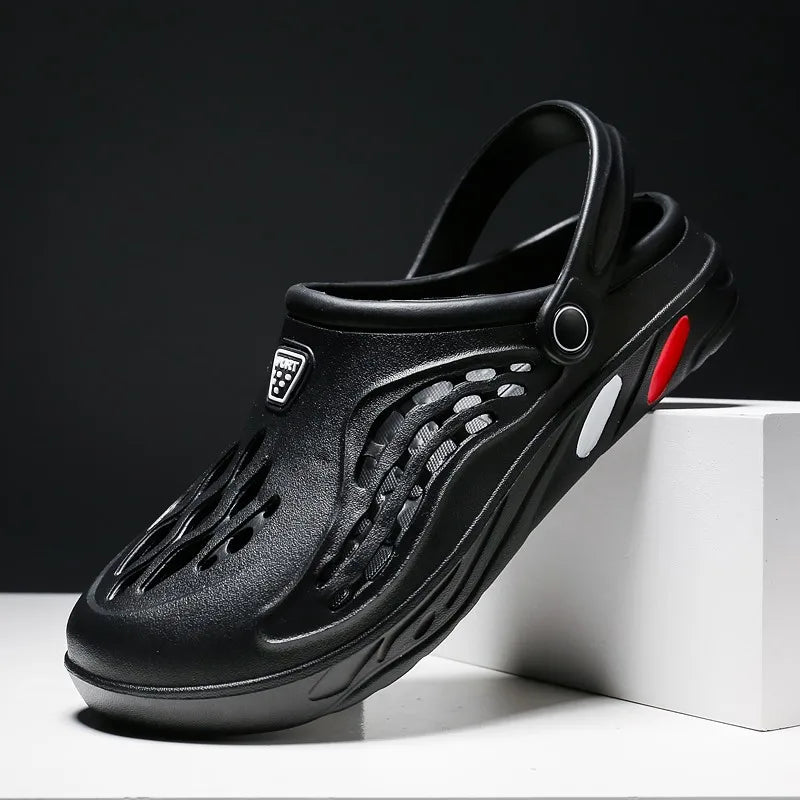Summer Beach Men Sandals Breathable Men Casual Shoe Hole Shoes Light Clogs Home Garden Outdoor Male Flat Slippers Big Size 39-49