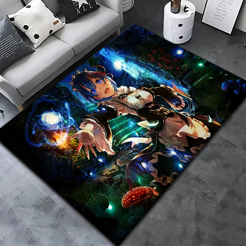 Anime Characters Carpet Living Room Home Decor Sofa Table Rug Anti Slip Chair Cushion Lounge Mat Picnic Camping Art