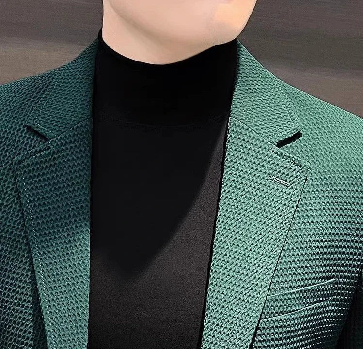 White Brown Jacket For Men Plaid Party Coats Man Suits And Blazers Summer Clothing Casual Menswear Premium Luxury Designer