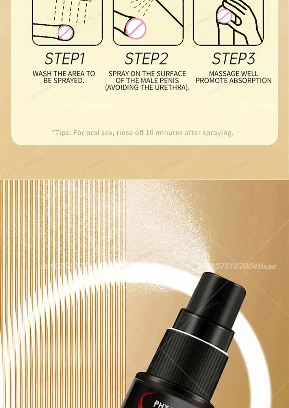 Men's delay time spray