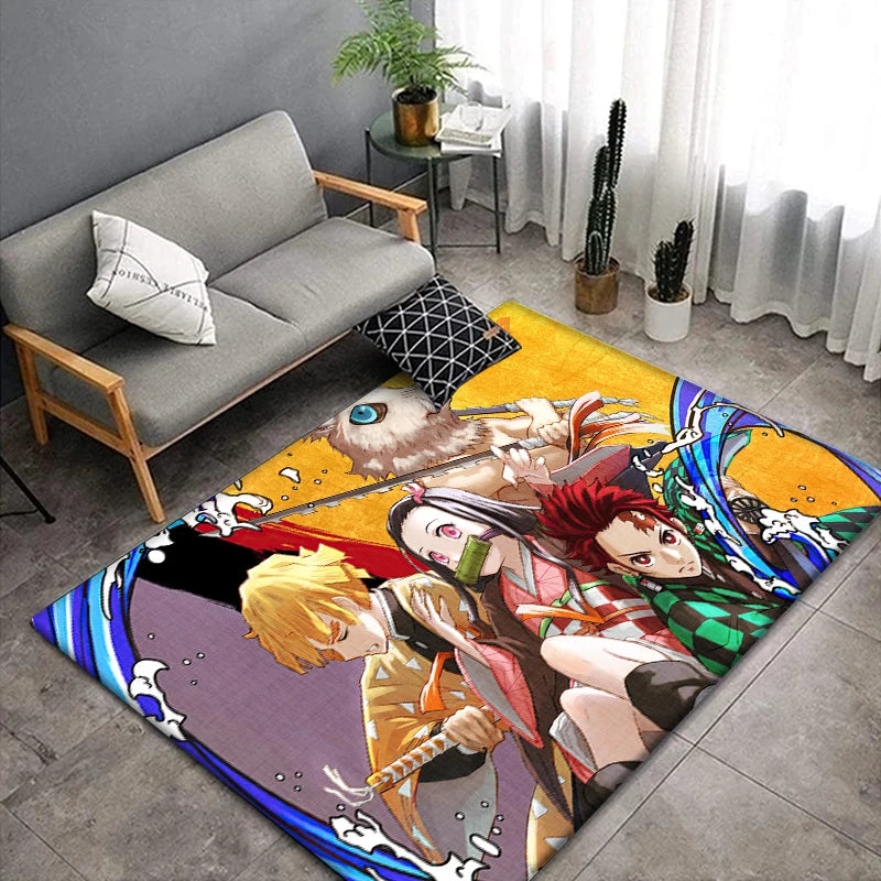 Anime Characters Carpet Living Room Home Decor Sofa Table Rug Anti Slip Chair Cushion Lounge Mat Picnic Camping Art