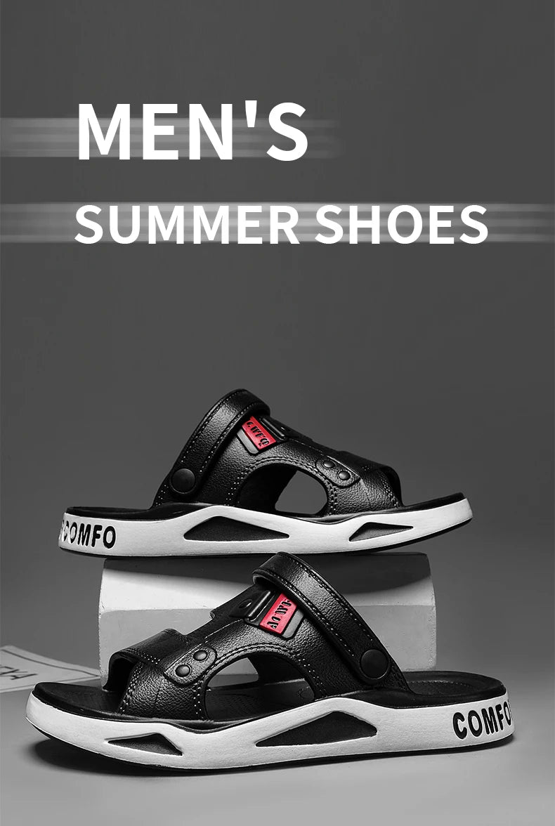 Men's Slippers Summer New Sandals EVA Light Adult Thick-soled Beach Shoes Non-slip Open-toe Sandals for Outdoor