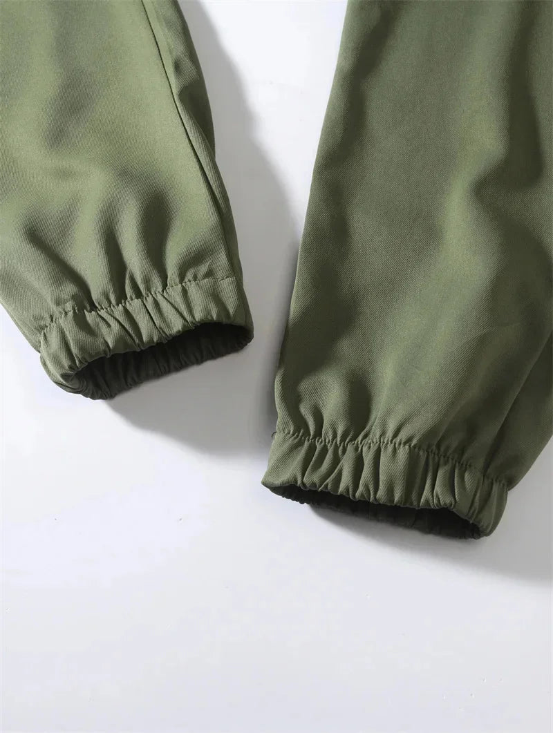 New Cargo Pants Men's Loose Straight sports Clothing Solid color sweatpants Large size Joggers Woven pants Casual Male Trousers