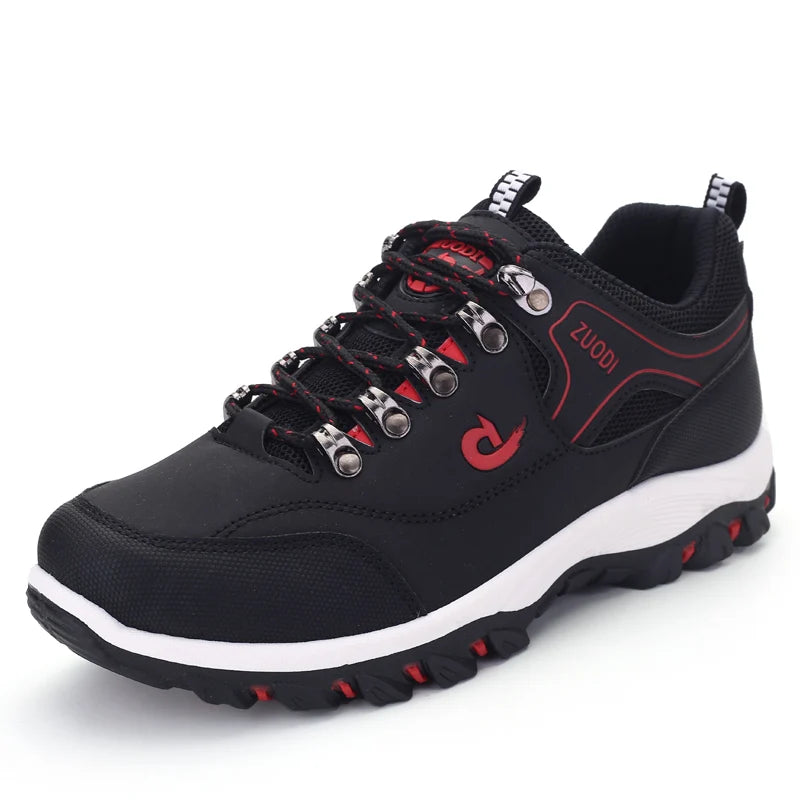 Men's Hiking Shoes Waterproof Leather Outdoor PU Shoes Wear-resistant Men Trekking Walking Hunting Tactical Sneakers