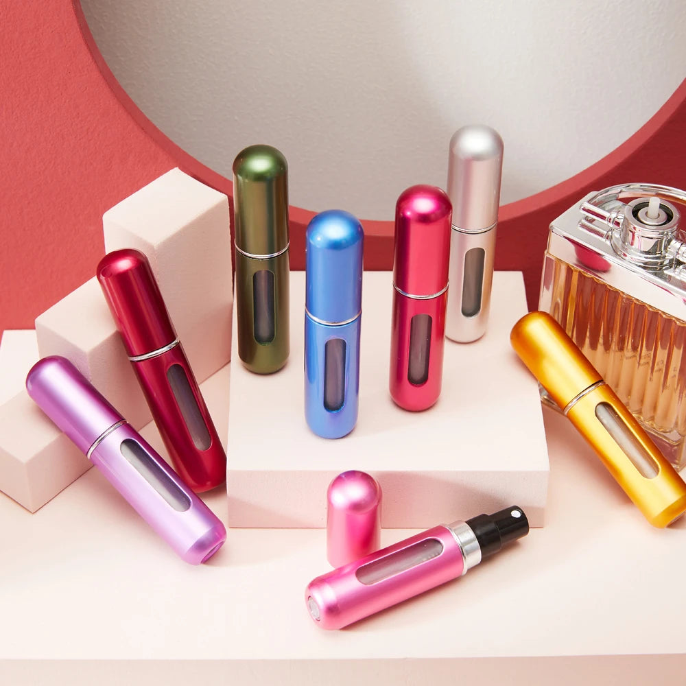 Perfume Bottle Set 8Ml 5Ml Refillable Bottle with Spray Pump Empty Cosmetic Containers Travel Atomizer Bottle Free Shipping