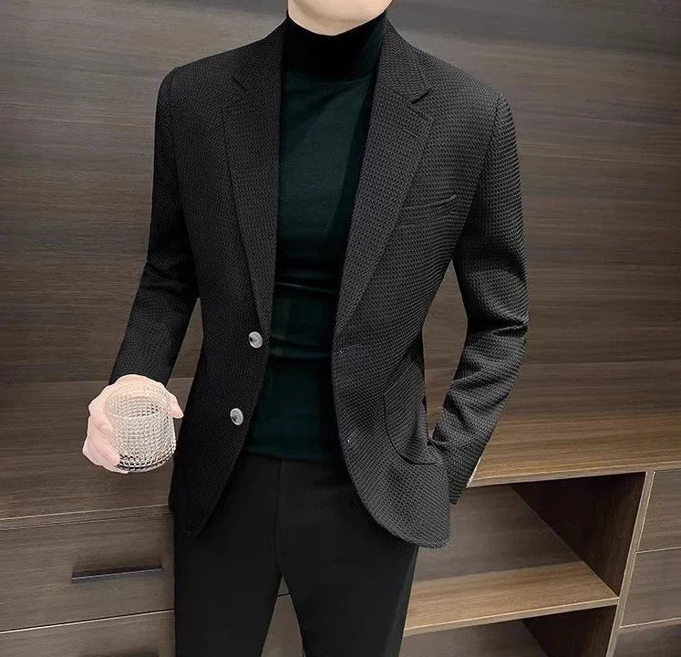 White Brown Jacket For Men Plaid Party Coats Man Suits And Blazers Summer Clothing Casual Menswear Premium Luxury Designer