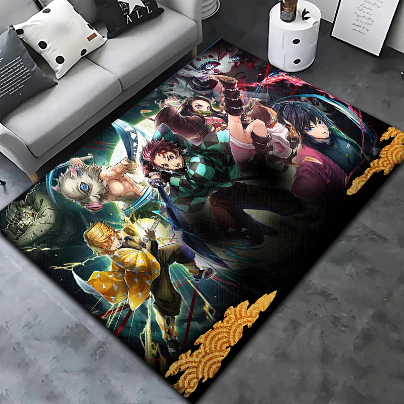 Anime Characters Carpet Living Room Home Decor Sofa Table Rug Anti Slip Chair Cushion Lounge Mat Picnic Camping Art