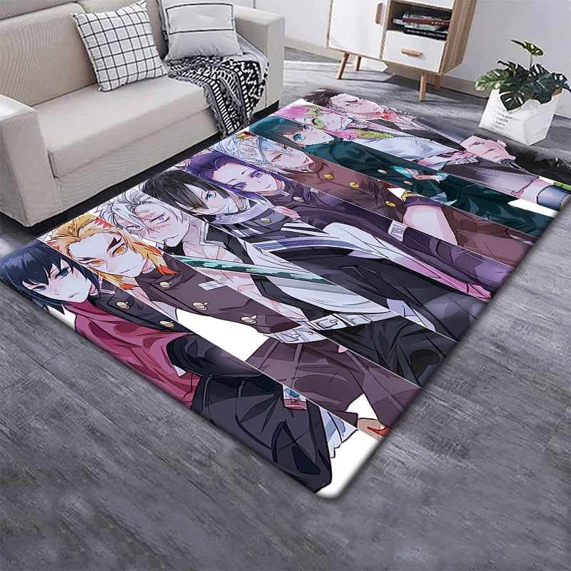 Anime Characters Carpet Living Room Home Decor Sofa Table Rug Anti Slip Chair Cushion Lounge Mat Picnic Camping Art