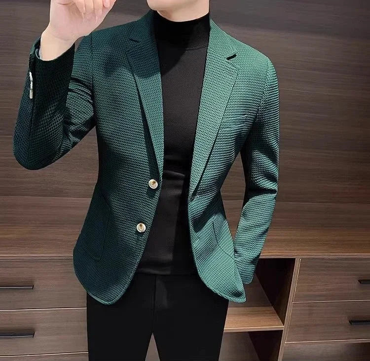 White Brown Jacket For Men Plaid Party Coats Man Suits And Blazers Summer Clothing Casual Menswear Premium Luxury Designer